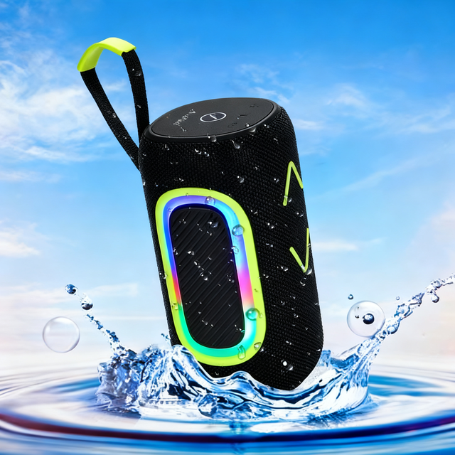 Upgraded Outdoor 5.4 Speaker RGB LED Waterproof Design FM Radio High Power Bass Shoulder Carry Two-way Audio 3000-5000mAh