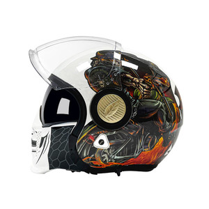 ZoomLon Factory <span class=keywords><strong>Outlet</strong></span> Nuevo Material ABS de alta calidad Certificación DOT Open Full Face Two-in-One Casco de motocicleta - Product Image 1