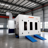 Cabine de peinture au gaz naturel 24 kW économique 80 ° Cabines de peinture automobiles fiables avec 48 tubes de 16W pour cuisson et séchage