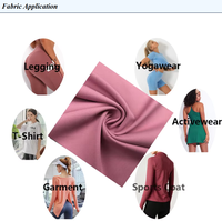 Tissu en nylon et élasthanne tricoté, doux, respirant, extensible, antibactérien, teint uni, 23 GSM, poids moyen, pour filles et femmes, faible MOQ
