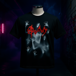 T-shirt Boxy con Grafica Agony Souls da Donna, Girocollo a Maniche Corte, in Jersey Stampato 100% Cotone, Stile Streetwear Estivo - Product Image 2