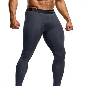 Pantalon de sport 85% polyester 15% élasthanne, logo personnalisé, vêtements de sport, baselayer de basketball, leggings de compression pour hommes, leggings de fitness - Product Image 3