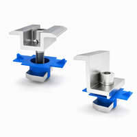 Pince de fixation intermédiaire et d'extrémité pour panneau solaire SOEASY, 30 mm, finition anodisée, matériau durable Al6005-T5, montage sur toit, résistance au vent 60 m/s