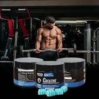Permen Kunyah Creatine Monohydrate 5000mg untuk Dewasa, Kemasan Besar 200g, untuk Meningkatkan Kekuatan dan Stamina Otot