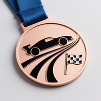 Design personnalisé or argent plaqué cuivre médaille voiture de course Motorsport Award Trophy Championship Prize Achievement Medal