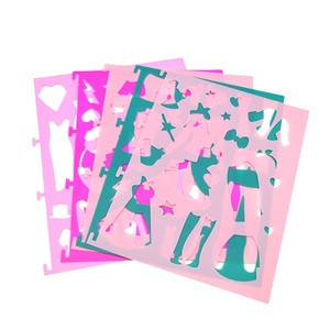 Mẫu Vẽ Tự Làm Cho Trẻ Em Chất Lượng EU Mẫu Vẽ Chống Nóng 0.5Mm Khuôn PP Màu Trơn Cho Bộ Quần Áo - Product Image 6