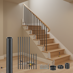 Barandillas de aluminio para escaleras de 32 pulgadas con tornillos y tapas para piezas de escalera - Product Image 2