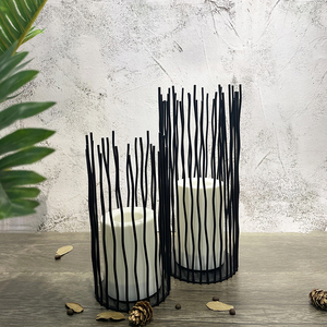 Home Decor Garden Outdoor Waterproof Coral Shape Long Tapered Battery Operated Solar Iron <strong>Led</strong> Candle <strong>Candlestick</strong> - Product Image 4