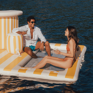 Isla Flotante <span class=keywords><strong>Gigante</strong></span> Cabana DWF de PVC, Sofá Inflable, Plataforma Flotante para Bar Acuático, Muelle Inflable con Toldo - Product Image 2