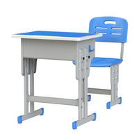 Ensemble Chaise et Bureau Individuel Moderne Haut de Gamme pour Étudiant, Réglable en Hauteur, Confortable, en Bois, pour École, Maison, Bureau, Garantie 5 Ans