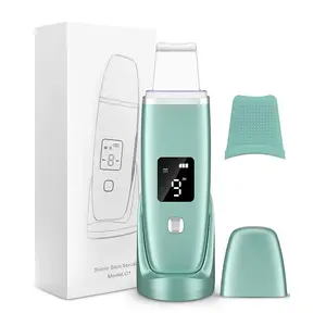 Écran LCD rechargeable de type C Machine de beauté à ultrasons pour épurateur de peau galvanique EMS avec base