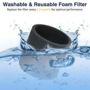 Filtre de remplacement pour aspirateurs humides/secs Shop-Vacs 90304 90350 90333, pour la plupart des aspirateurs de 5 gallons et plus. Partie #   90304, 90585 - Product Image 6