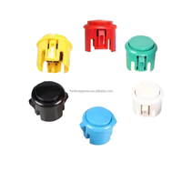 Machine de jeu de type grue de commutateur de console de bouton poussoir d'arcade colorée ronde de 24mm