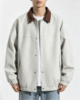 Nouvelle Collection Printemps/Été – Blouson Bomber Homme Formel Ample avec Col Montant, Imperméable, Logo Frontal – Vêtement de Travail Moto