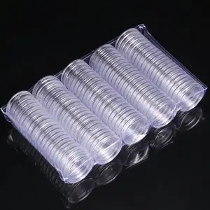 100 Pieces Coin Capsules Coin Holder Case With Plastic Storage Organizer Box For Coin Collection Supplies
