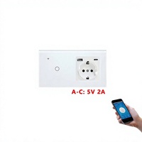 Nouvelle prise intelligente Zigbee 3.0 de type 157, norme européenne, avec panneau en verre, 16A 240V, conception sans fil, vente en gros
