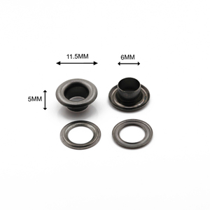 Kim loại khoen 6mm nhỏ hình tròn Gunmetal sắt kim loại dây giày cho vải - Product Image 5