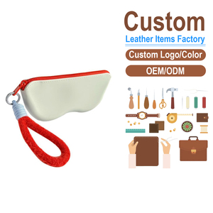 Estuche para Gafas de Sol de Cuero PU con Bloques de Color, Suministro de Fábrica, Bolsa Portátil para Guardar Gafas con Correa de Muñeca Afelpada - Product Image 2