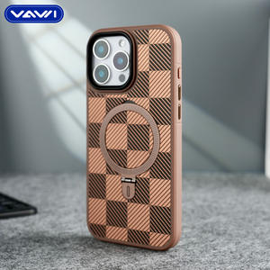 Étui de téléphone à carreaux tendance VAWI B328 avec support pour <span class=keywords><strong>Huawei</strong></span> P70 Ultra pour Samsung S24 S25 Ultra Plus Étui antichoc pour iPhone - Product Image 2