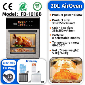 Friggitrice ad aria da 20 litri doppia pila multifunzione Low Moq 1 pz <span class=keywords><strong>Smart</strong></span> digitale elettrico Hotel grande capacità friggitrice ad aria - Product Image 3