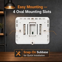 Thermostat numérique programmable 24V 7 jours avec alimentation par batterie, 2 chauffages / 2 refroidissements, pour la maison