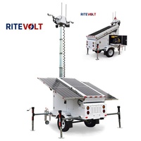 RITEVOLT RST-3P-S Güneş Enerjili Güvenlik Kamerası Treyler-Mobil Taşınabilir IP67 Su Geçirmez DC24V 3x435W Güneş Panelleri 4TB NVR