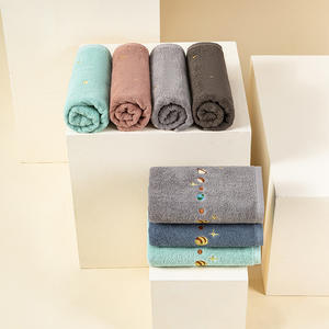 Toalla de baño de algodón puro, 40x90 cm, color sólido, rectangular, de secado rápido, para uso doméstico, para hombres y mujeres - Product Image 1