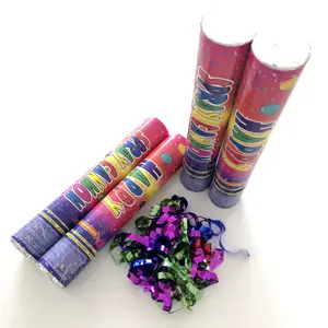 Factory Confetti Party Popper Custom Wrapping Paper Foil Confetti Cannon Compressed Air Party Poppers Wedding Party Decorations