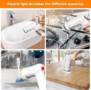 Brosse rotative électrique rechargeable à main pour nettoyer les fentes Outil de nettoyage de cuisine domestique - Product Image 4
