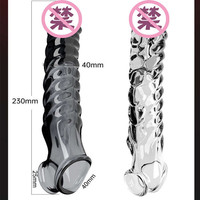 Manchon vibrant pour pénis, extenseur réaliste en forme de dildo, extension de 8 cm