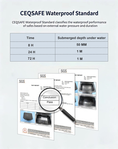 CEQSAFE S.G.S. Verificato, <span class=keywords><strong>Cassaforte</strong></span> Digitale Meccanica a Combinazione Impermeabile <span class=keywords><strong>per</strong></span> 8 Ore, <span class=keywords><strong>Cassaforte</strong></span> Domestica Ignifuga, Cassetta di Sicurezza <span class=keywords><strong>per</strong></span> Denaro - Product Image 6