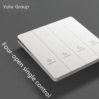 Interruptor de Luz Táctil de Pared de Alta Calidad, 10A 220V, Material de PC, Clasificación IP20, 86x86mm, Diseño Moderno, 40000 Usos Mecánicos