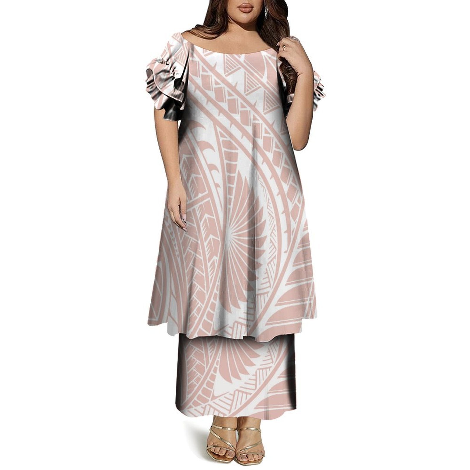slim fit dress slacks Plus Size Two Piece Prom Dress main image 0
