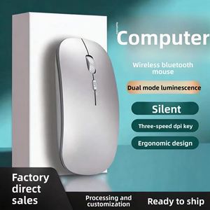 Ratón Inalámbrico Bluetooth Recargable de Modo Dual, con Luz RGB y Clic Silencioso, Ratón para Computadora con USB 2.4G para Laptop, PC y Oficina - Product Image 5