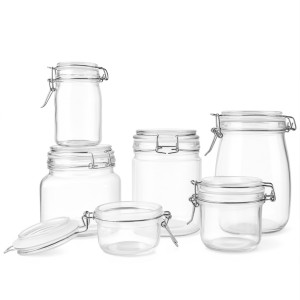 RTS 100 pièces / <span class=keywords><strong>Lot</strong></span> 200 ml Pot rond en PET à clip supérieur, portable, neuf, pour emballage alimentaire (algues, boue, bonbons) - Product Image 5