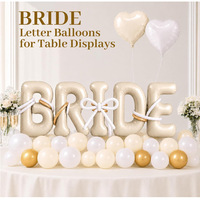 Ballons lettres blancs de qualité supérieure pour décorations de table, enterrement de vie de jeune fille, fête prénuptiale, ensemble de ballons décoratifs, vente en gros