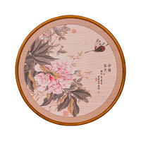 Peinture murale ronde en bambou tissé à la main, style Art Déco, avec plusieurs options de cadres, pour la décoration de la maison, cadeau