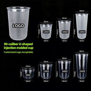 Gobelets en PP transparents biodégradables et écologiques, jetables, avec couvercles, 12oz, 16oz, 18oz, personnalisables avec logo, prix usine de gros - Product Image 3