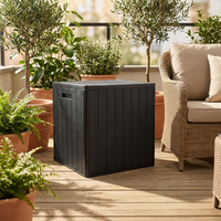 Boîte de rangement rectangulaire en plastique HDPE 112L pour jardin extérieur, boîte à coussins, technique d'injection, boîte de rangement pour terrasse