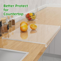 Tabla de Cortar de Acrílico Transparente Personalizada de Fábrica al por Mayor con Borde, Apta para Lavavajillas, 3 mm de Grosor