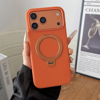 Coque de téléphone antidérapante à texture quadrillée, 360 °   Support rotatif pour anneau, coque de protection surélevée pour objectif d'appareil photo pour iPhone 17/17 Air/17 Pro