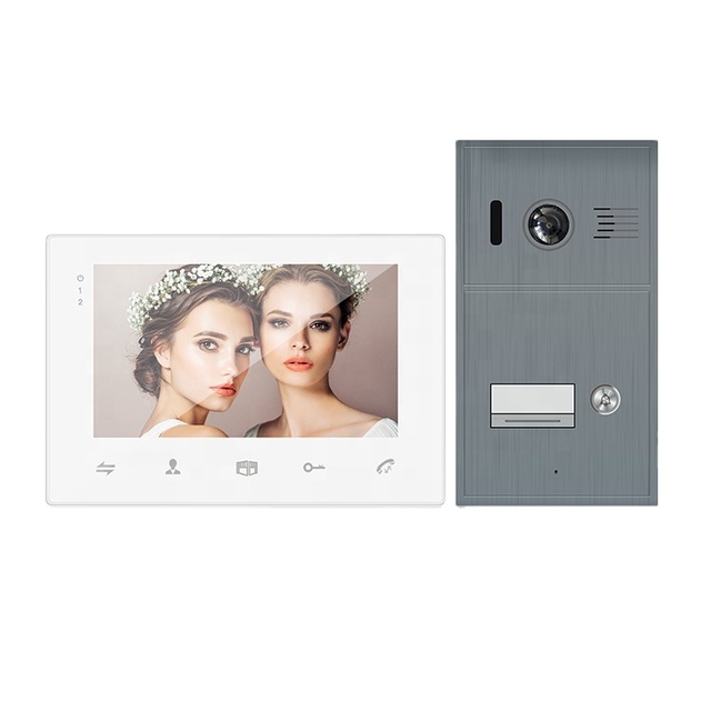 2wire Multi Apartment Video Door Phone Intercom System Wired Waterproof Doorbell New Design China Memory Card Max. 32G SD Card