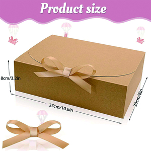 Caja de embalaje de regalo de bebé recién nacido al por mayor personalizada con forro de esponja de cinta en relieve caja de papel de Chocolate de Navidad portador de panadería - Product Image 4