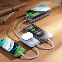 Batterie externe magnétique sans fil haute capacité 10000 mAh, chargeur rapide portable avec Type-C pour appareils intelligents universels