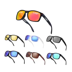 Diseñador personalizado Uv 400 gafas de sol polarizadas cuadrado deporte bicicleta Multi naranja lente gafas para hombres pesca sombras gafas