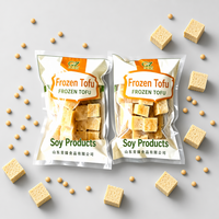 Qingzhen 400g Emballage personnalisé Morceaux de tofu de soja, Cubes de tofu surgelés pour Hot Pot, Soupe, Nouilles, Restauration, Vente au détail et Plats préparés