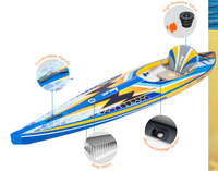 Kayak gonflable en PVC de haute qualité, monoplace, avec plancher pneumatique haute pression, canoë avec rames et pompe pour la pêche et les excursions