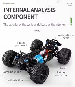 Coche RC de Alta Velocidad de 35 km/h, Escala 1:18, Juguetes de Control Remoto, Camiones Todoterreno con Control Remoto, Cable USB - Product Image 5