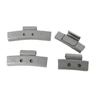 Poids d'équilibrage de <span class=keywords><strong>roue</strong></span> en acier Toolon, nouveau gris, à clipser, avec grand clip, 60g >28 pouces pour jantes en aluminium, équilibrage des pneus - Product Image 1