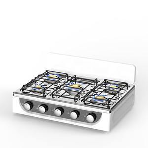 Venta de fábrica Aplicaciones de cocina Cocina de gas de acero inoxidable OEM Estufa de gas de <span class=keywords><strong>5</strong></span> quemadores - Product Image 2